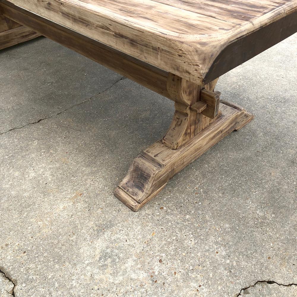 Antique Rustic Stripped Sycamore Trestle Table 5