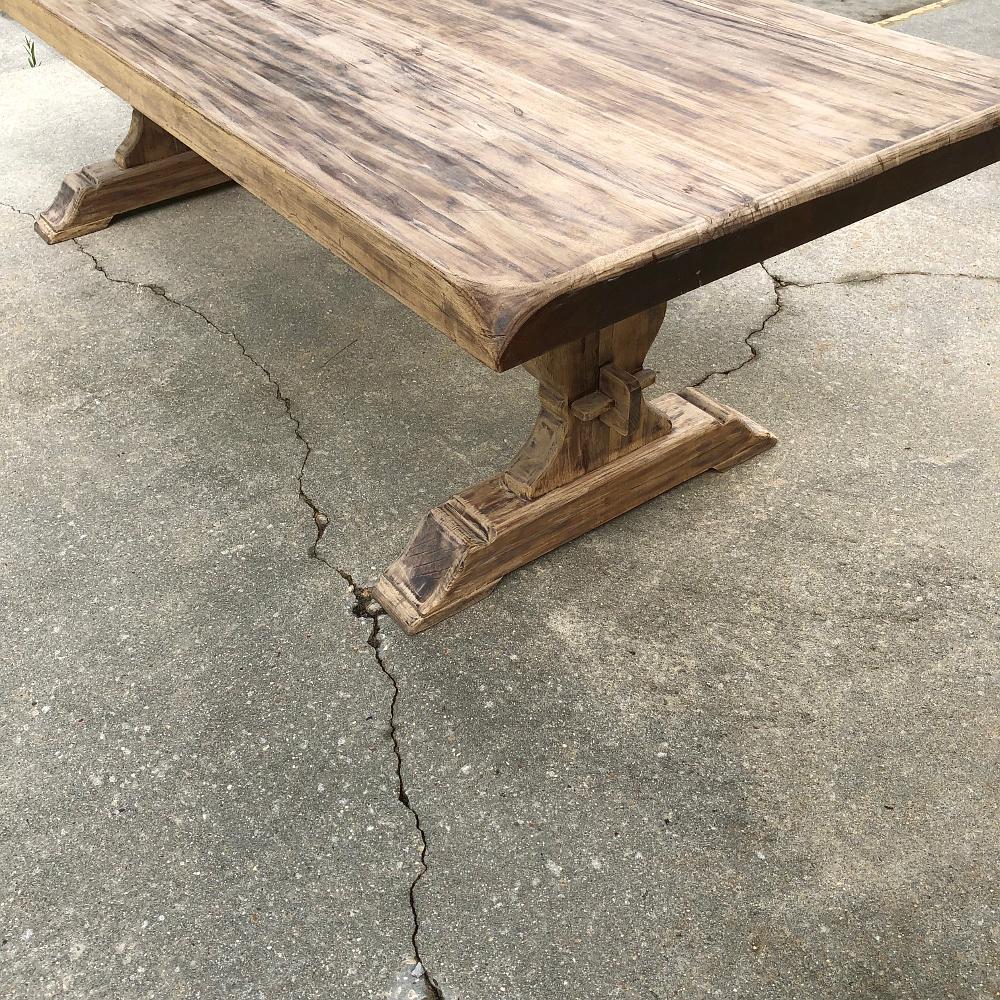 Antique Rustic Stripped Sycamore Trestle Table 2