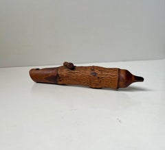 Antique & Rustic Swiss Bird Whistle in Hand-Carved Cedar Wood
