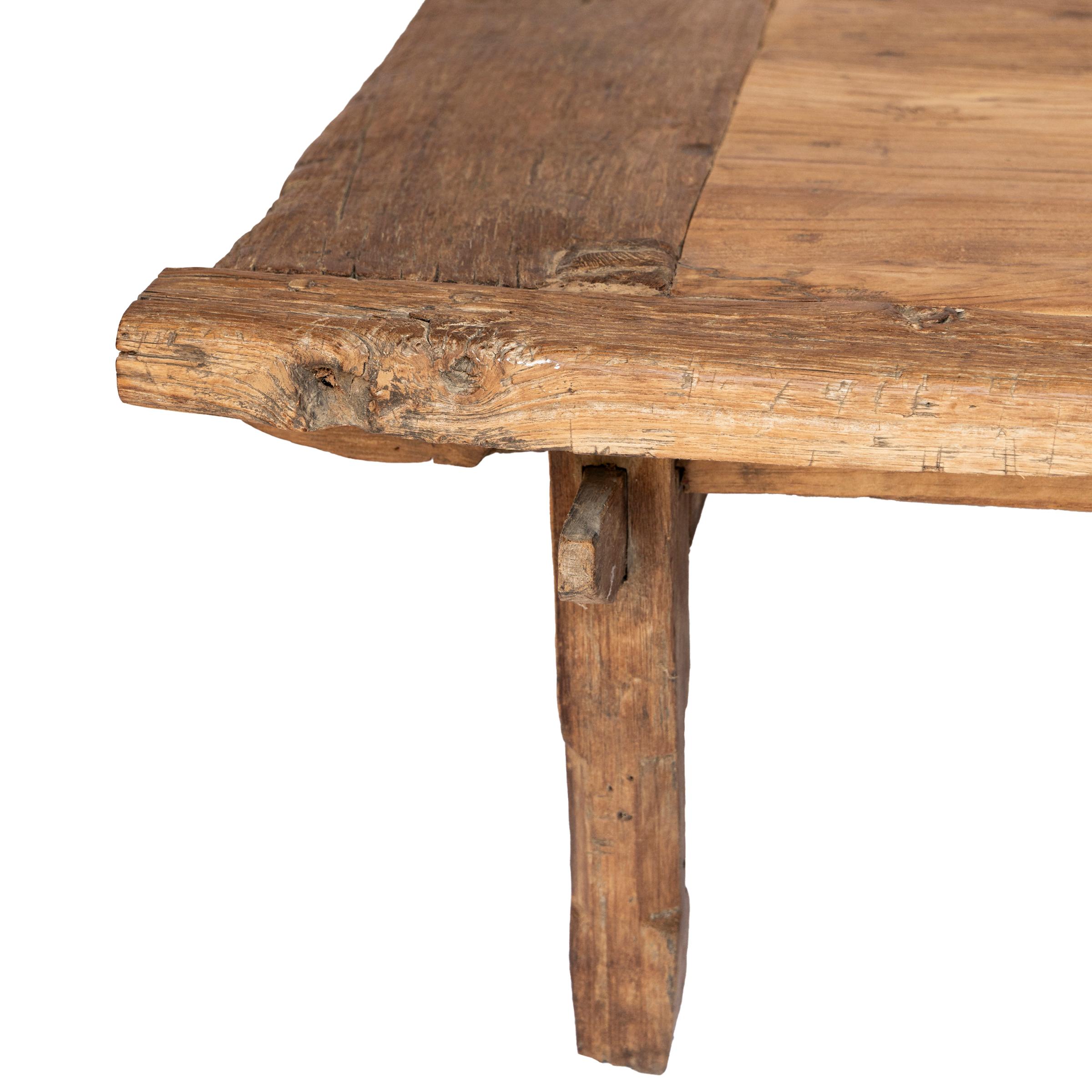 Antique Rustic Teak Coffee Table In Good Condition In Pittsburgh, PA