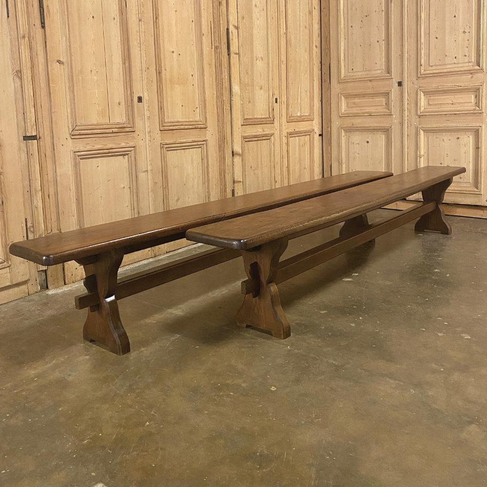 Antique Rustic Trestle Table includes Two Benches 1