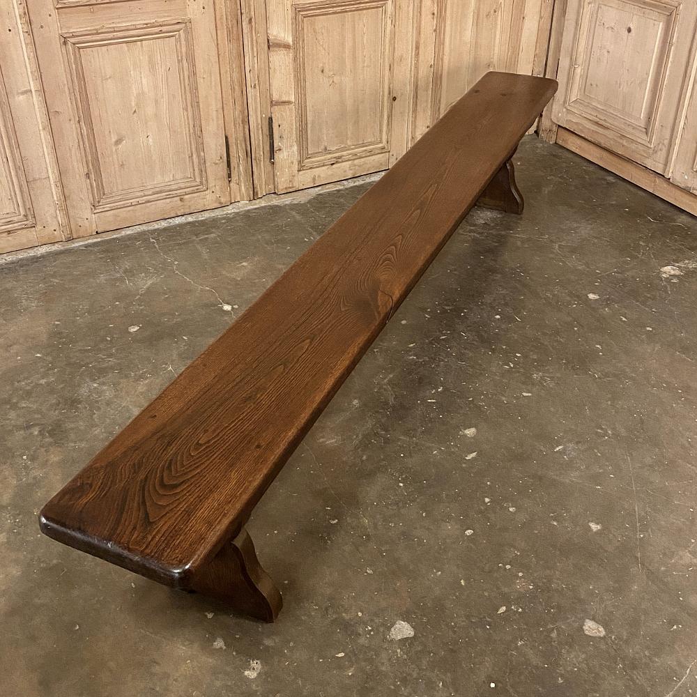 Antique Rustic Trestle Table includes Two Benches 8