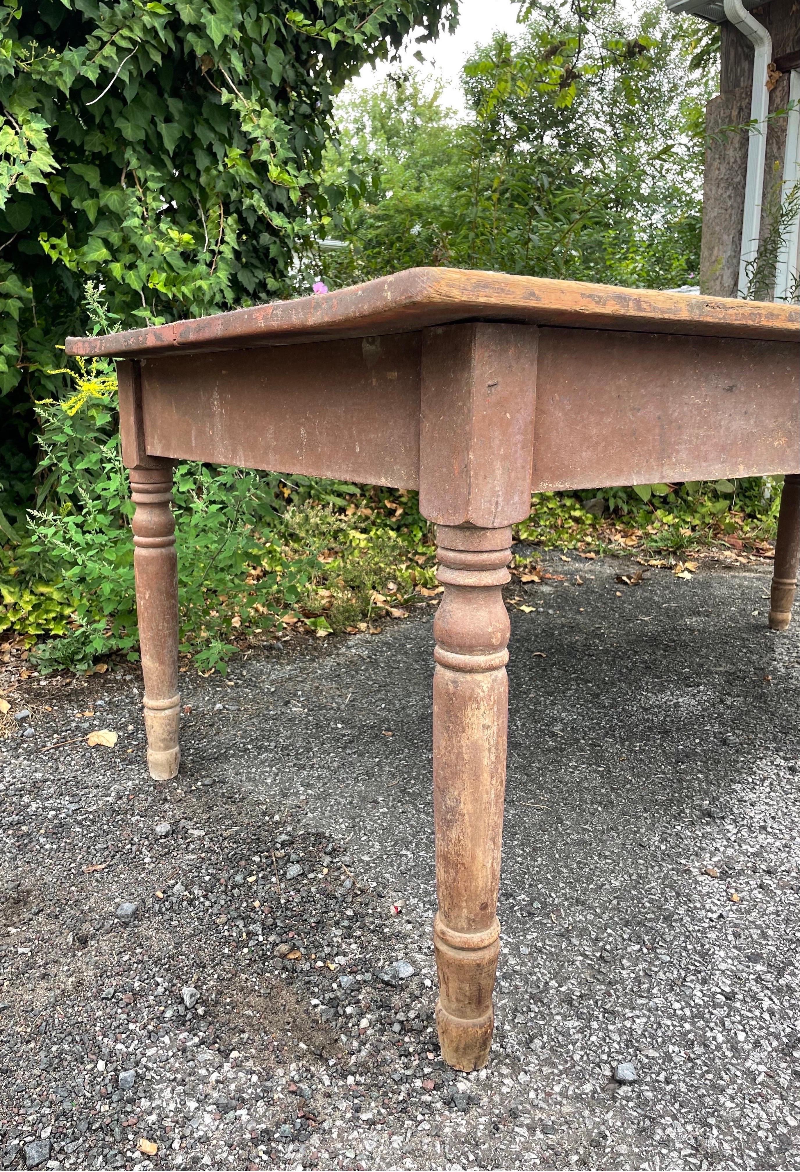 antique farm table