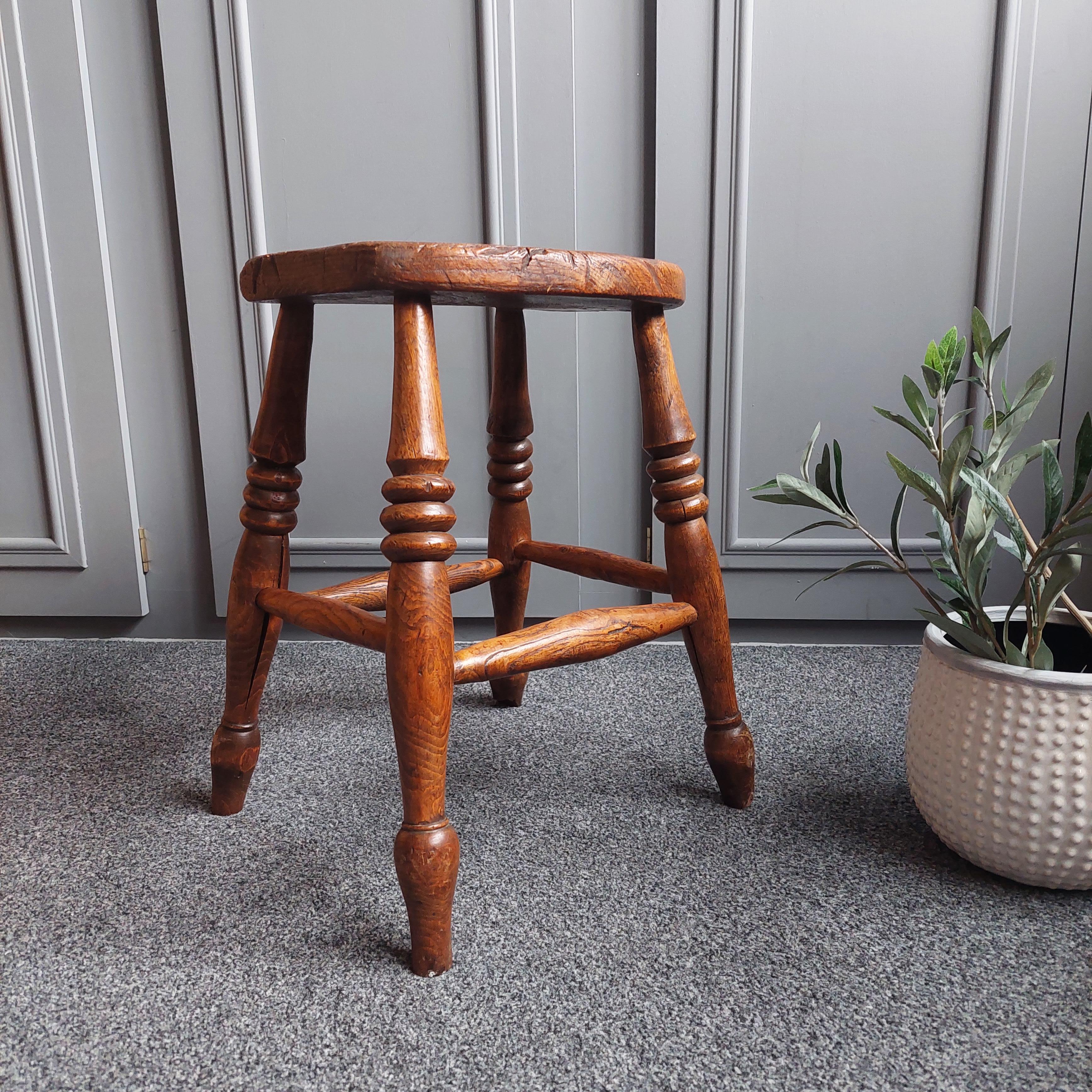 antique rustic stool
