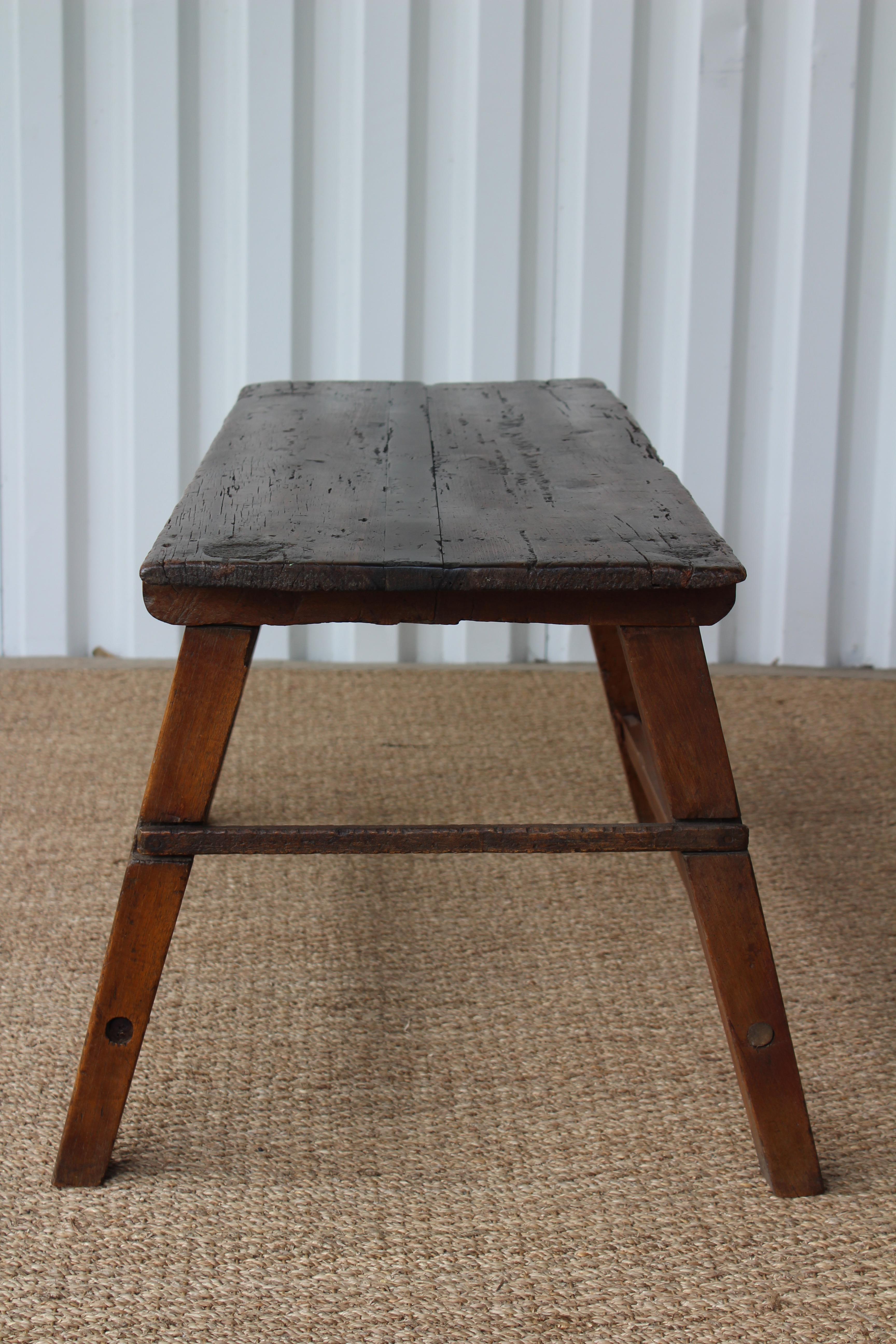 Early 20th Century Antique Rustic Wood Table