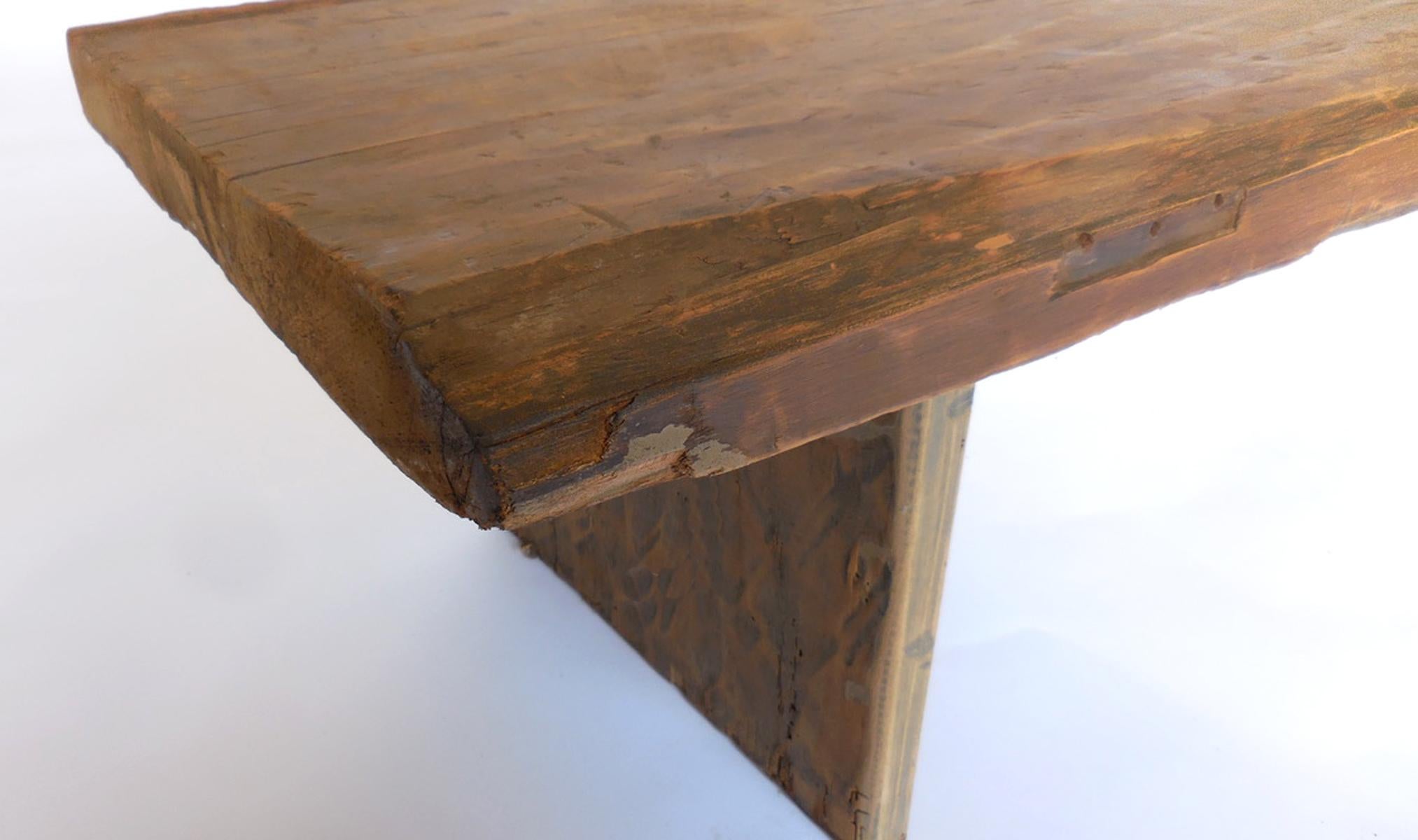 Antique Rustic Wooden Bench or Coffee Table In Good Condition In Los Angeles, CA