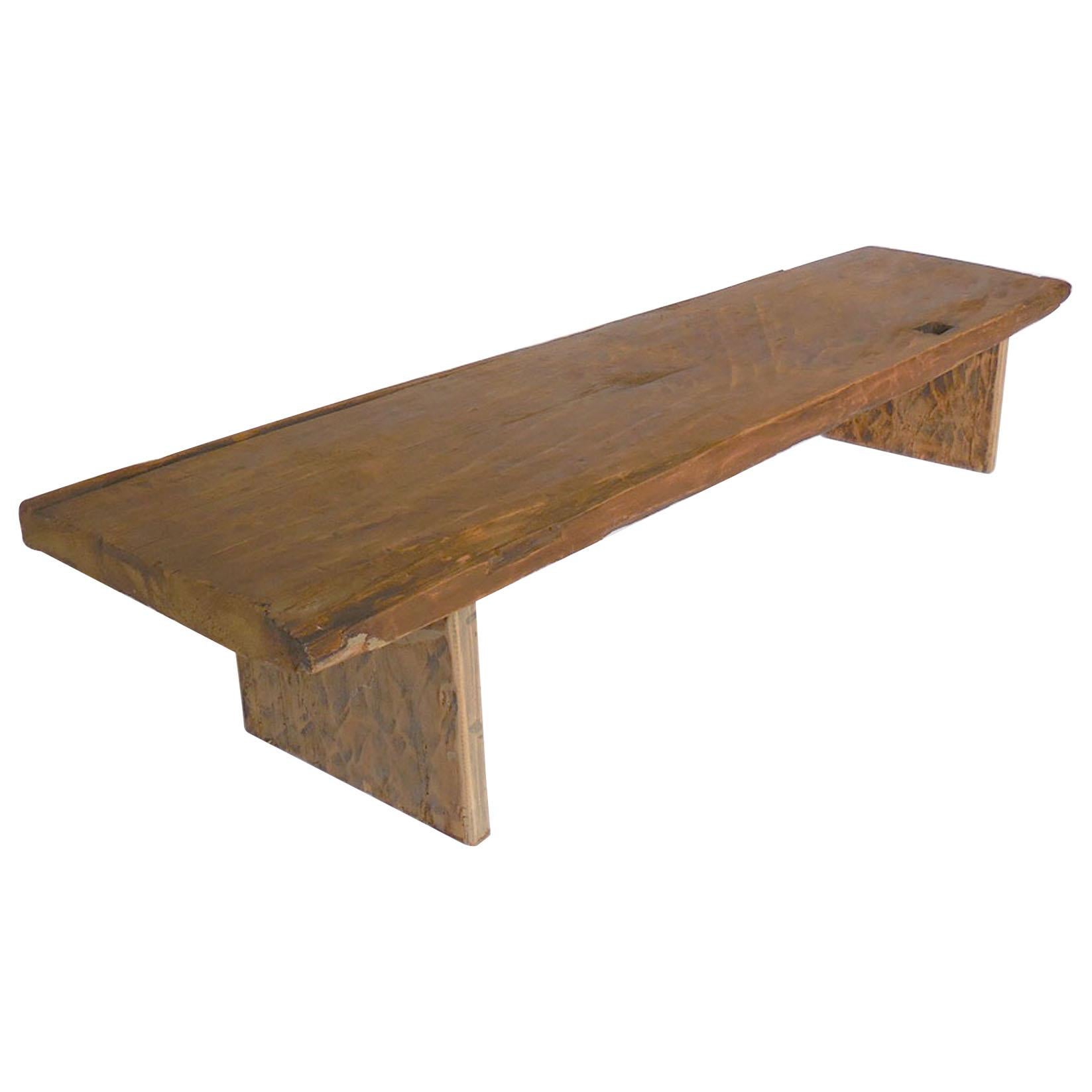 Antique Rustic Wooden Bench or Coffee Table