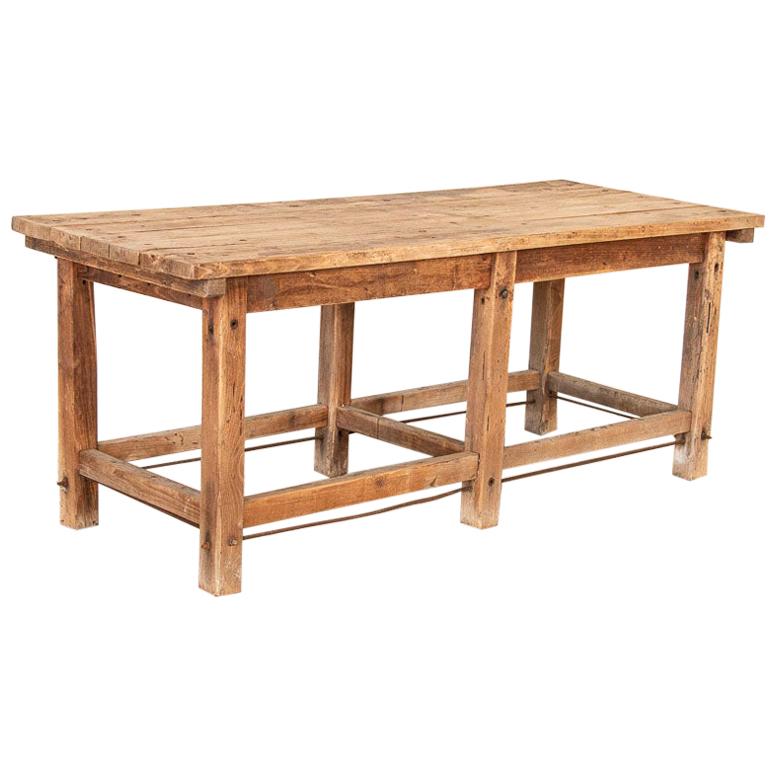 Antique Rustic Work Table Kitchen Island