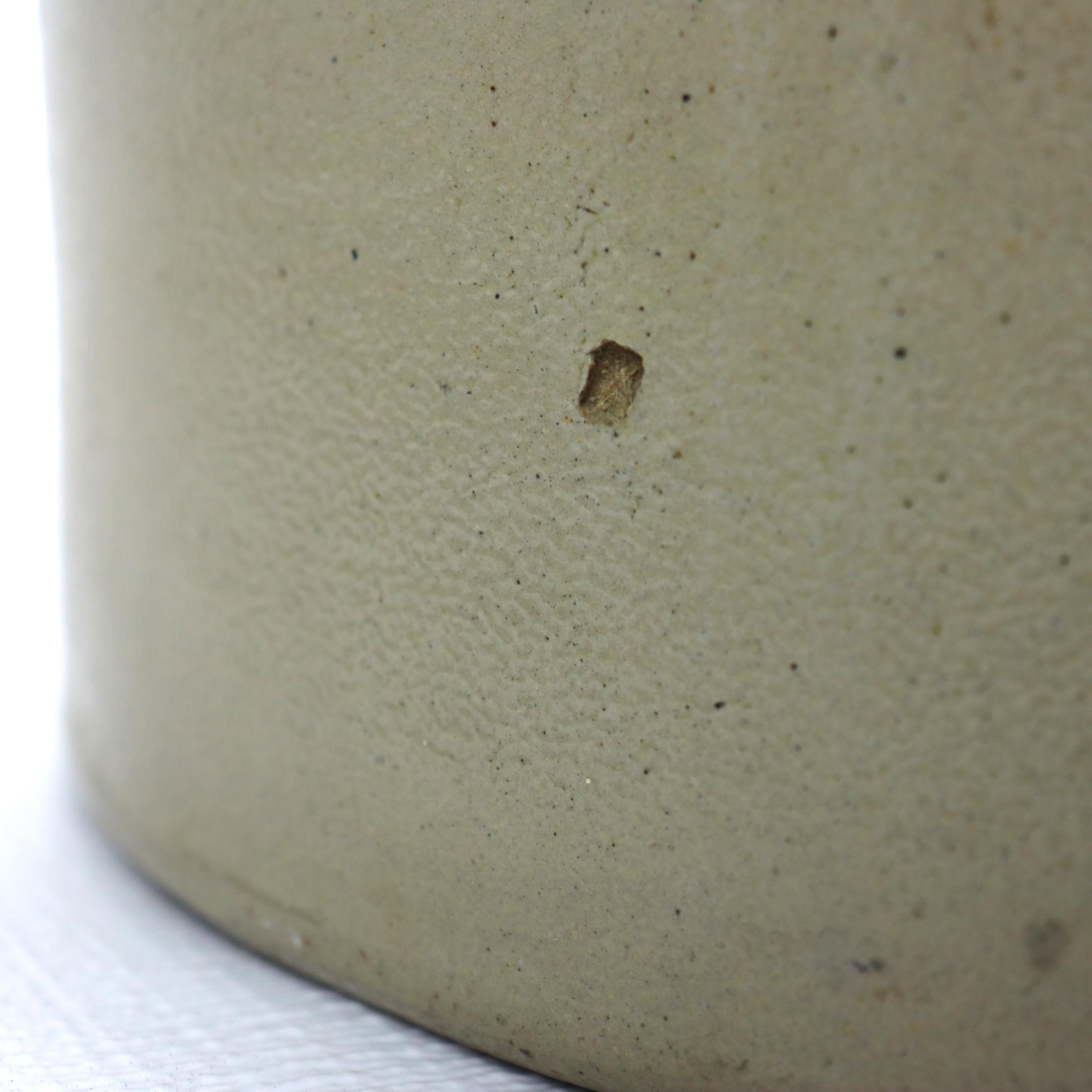 Grès Ancienne cruche de 5 gallons en grès bleu décoré de motifs floraux S. Hart c1870 en vente