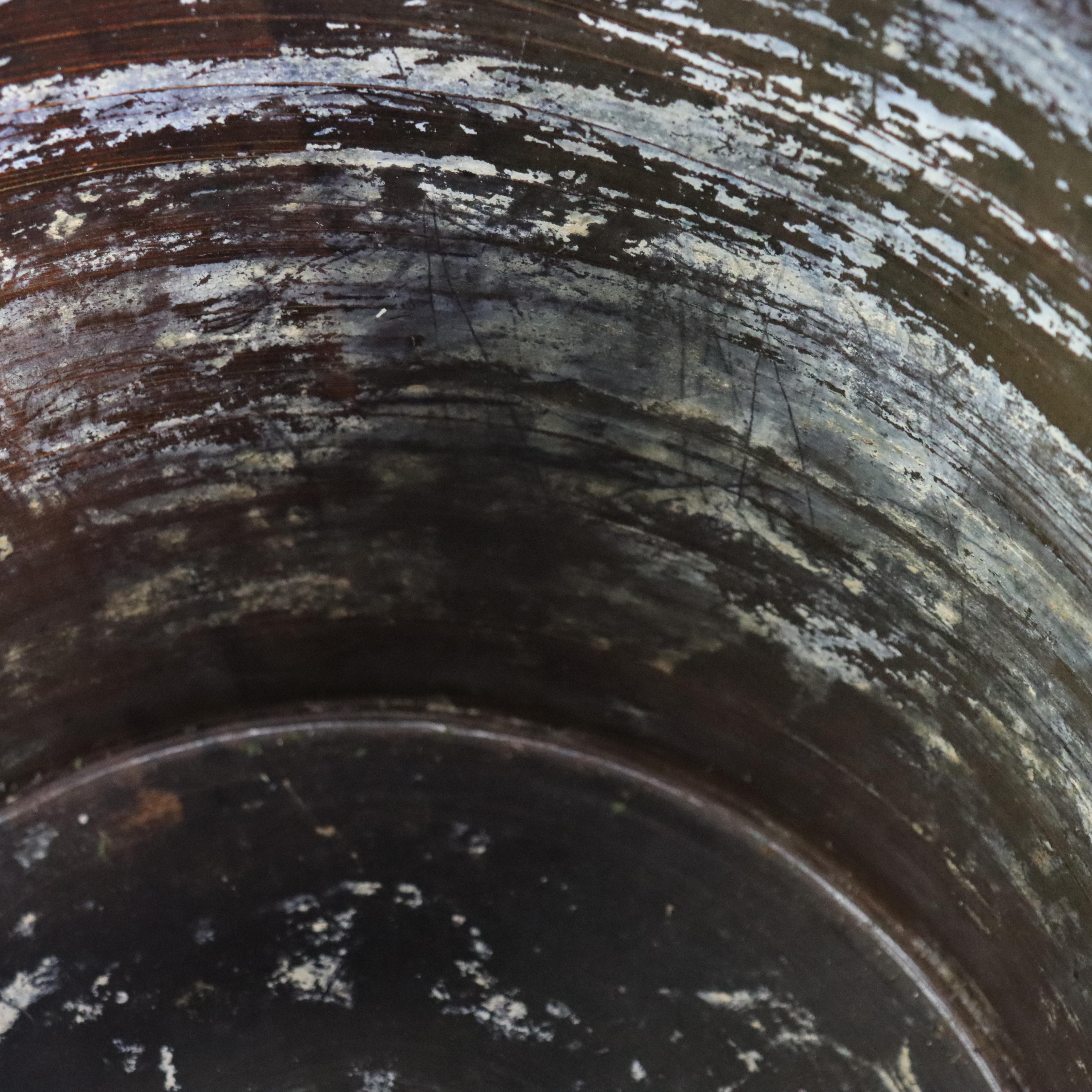 Ancienne cruche de 5 gallons en grès bleu décoré de motifs floraux S. Hart c1870 en vente 4