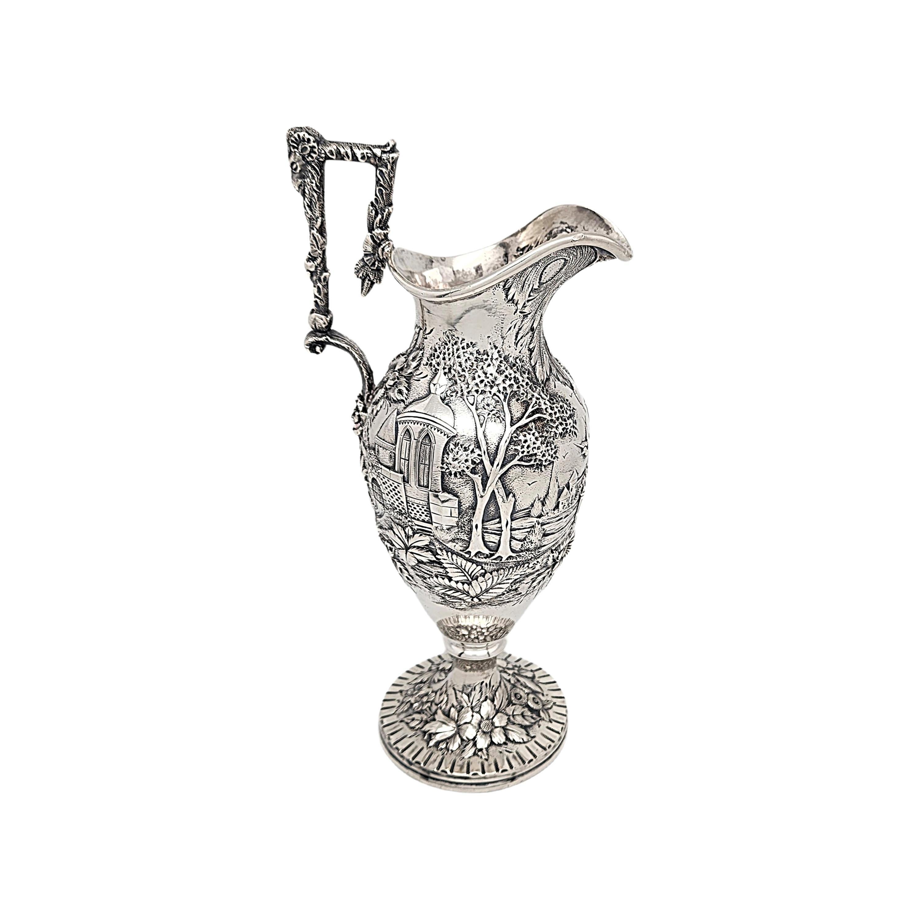 Antique S Kirk & Son Sterling Silver 112 Castle Landscape Creamer #16532 In Good Condition For Sale In Washington Depot, CT