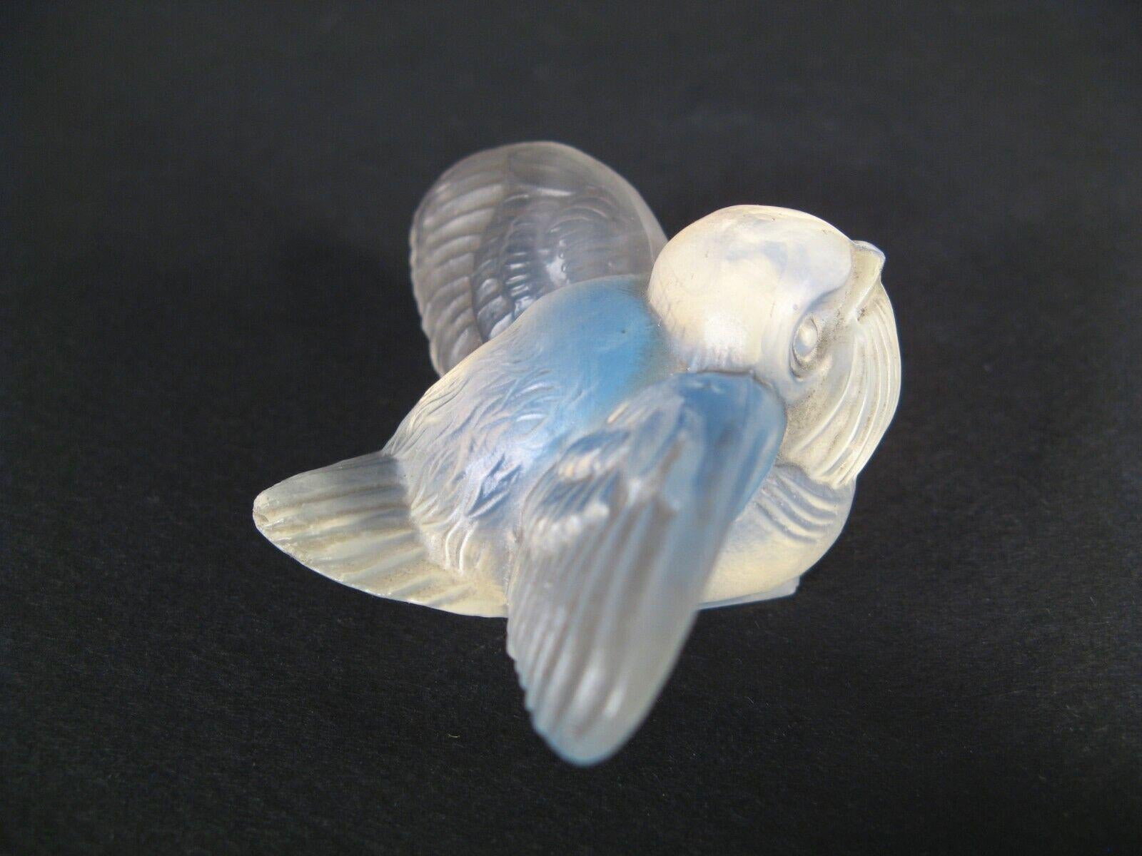 Antique Sabino France Opalescent Glass Figurine of a Bird - 1Y127 1
