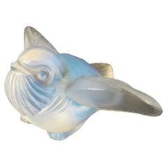 Antique Sabino France Opalescent Glass Figurine of a Bird - 1Y127