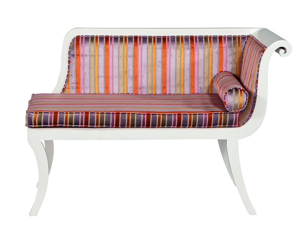Louis Philippe Antique Sabre Leg Bedroom Chaise Lounge