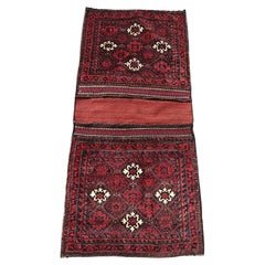 Antique Saddle Bag hand-knotted in natural dyed wool, Afghanistan 1950s