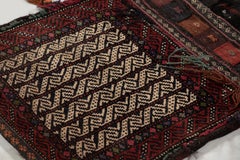 Antique Saddle Bag Tribal Textile with Rich Geometric Patterns - Rug & Kilim