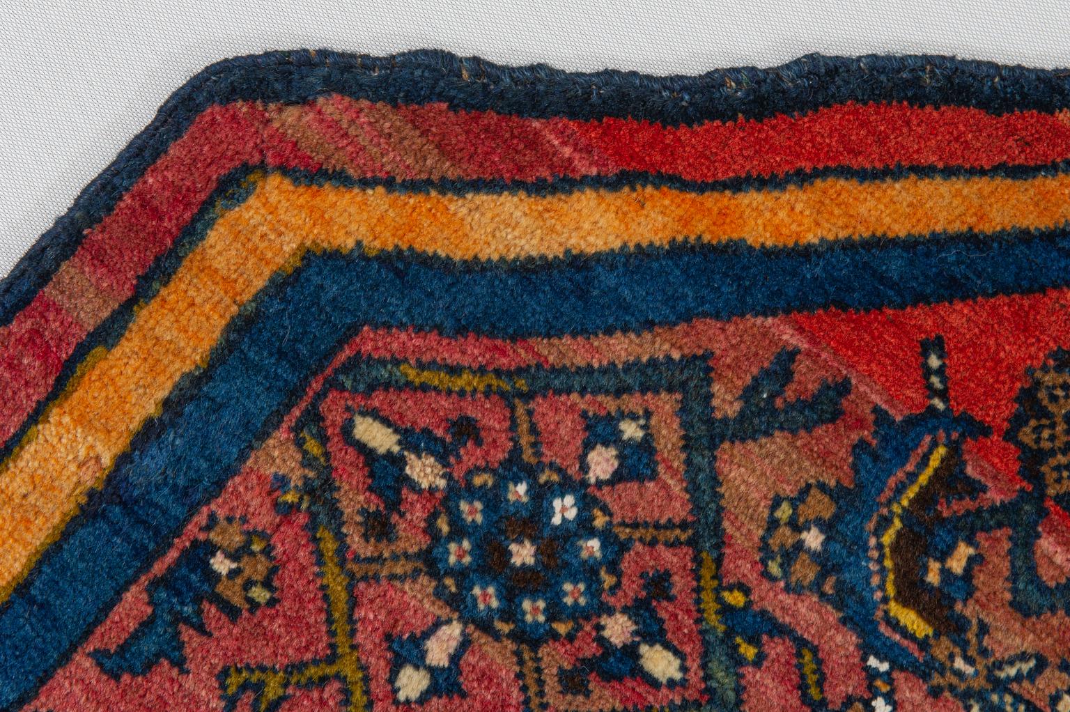 Wool Antique Saddle- Carpet from Caucasus For Sale