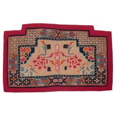 Alfombra antigua con peonías, c. 1920