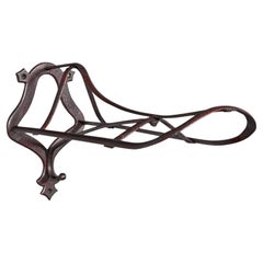 Used Saddle Rack, English, Cast Iron, Wall, Equestrian, Tack Rest, Victorian