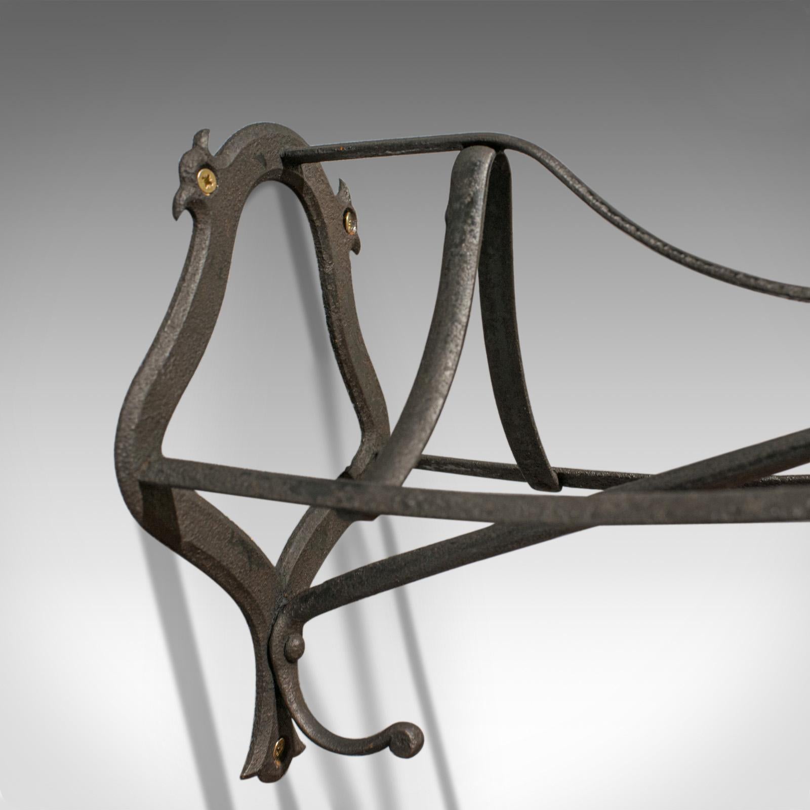 Late Victorian Antique Saddle Rack, English, Victorian, Wall Mounted, Forged Iron, circa 1900