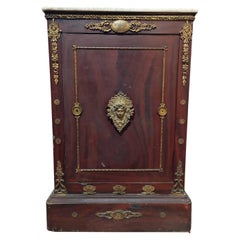 Antique Safe in Lacquered Iron as Imitation Wood, 19th Century in France 'Paris'