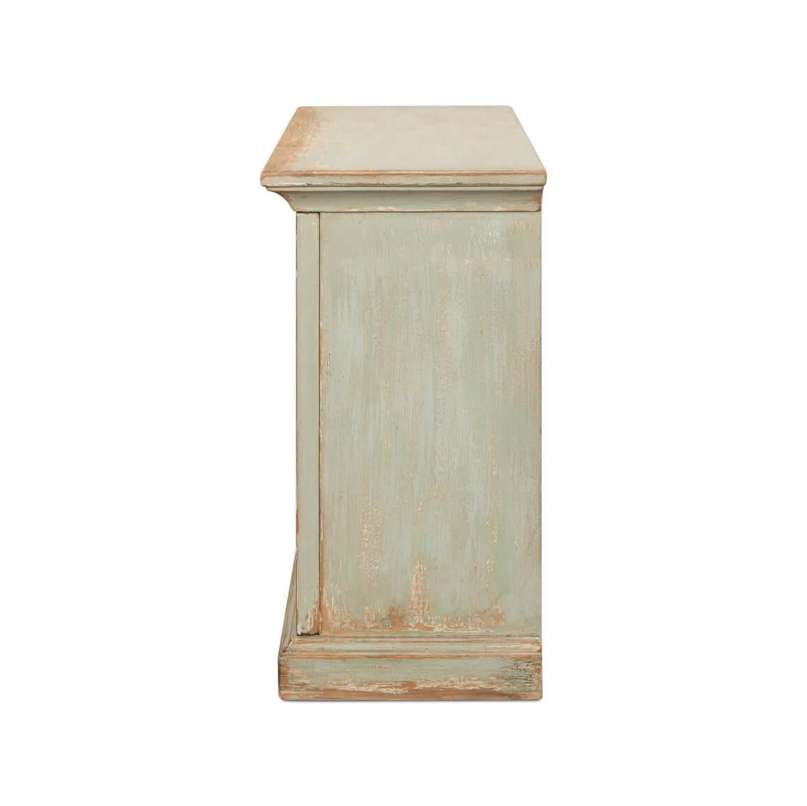 Asian Antique Sage French Side Cabinet For Sale