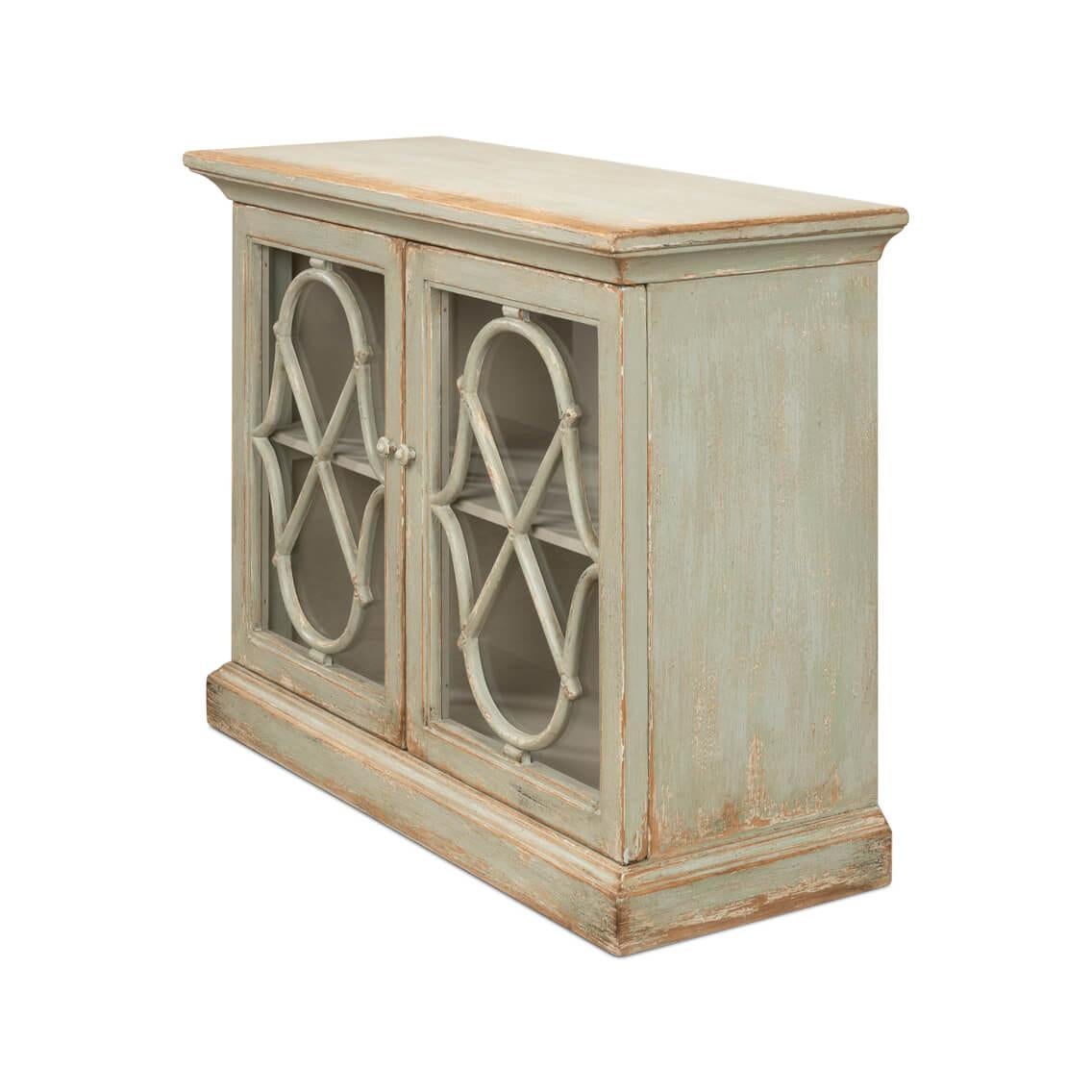 Contemporary Antique Sage French Side Cabinet For Sale