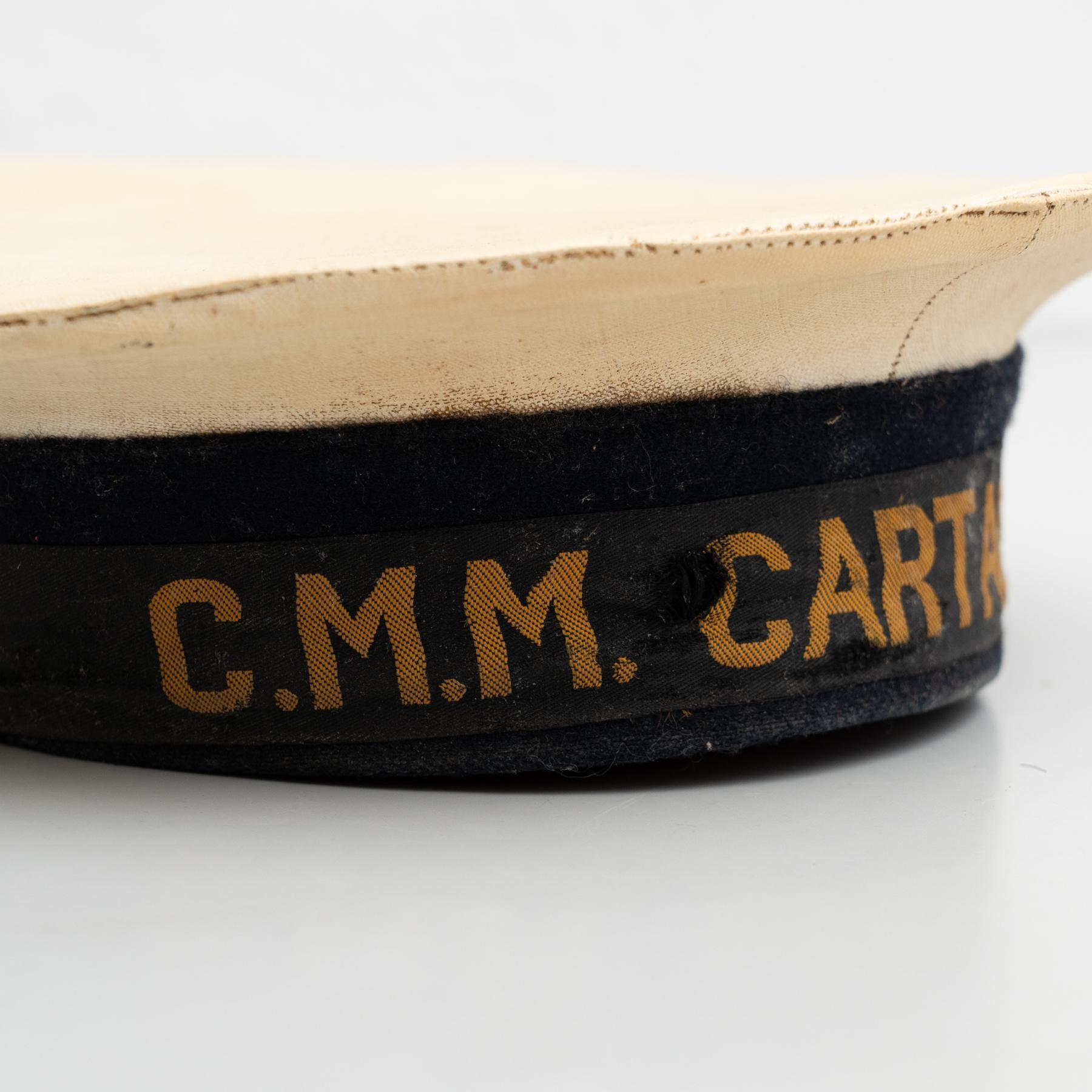 Antique Sailor Fabric Hat, circa 1950 For Sale 2