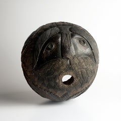 Antique Sailors Bugbear, Naive Folk Art Carved Coconut, Late 18th/Early 19th C.