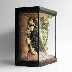Antique Sailors Folk Art 'Sweetheart' Cushion In Glass Case, Late 19th Century