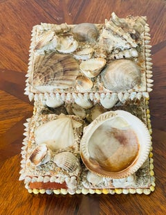 Antique Sailors Valentines Sea Shell Match Box