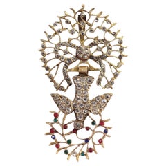 Colgante antiguo Saint Esprit de oro de 18 quilates, Colgante de oro francés Espíritu Santo