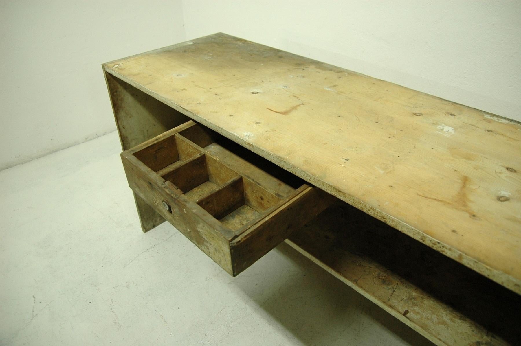 Antique Sales Counter, Work Table from the 1920s, Bohemia 6