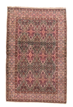 Antiker Lavar Kerman-Teppich aus Lavar, 4'8'' x 7'3''