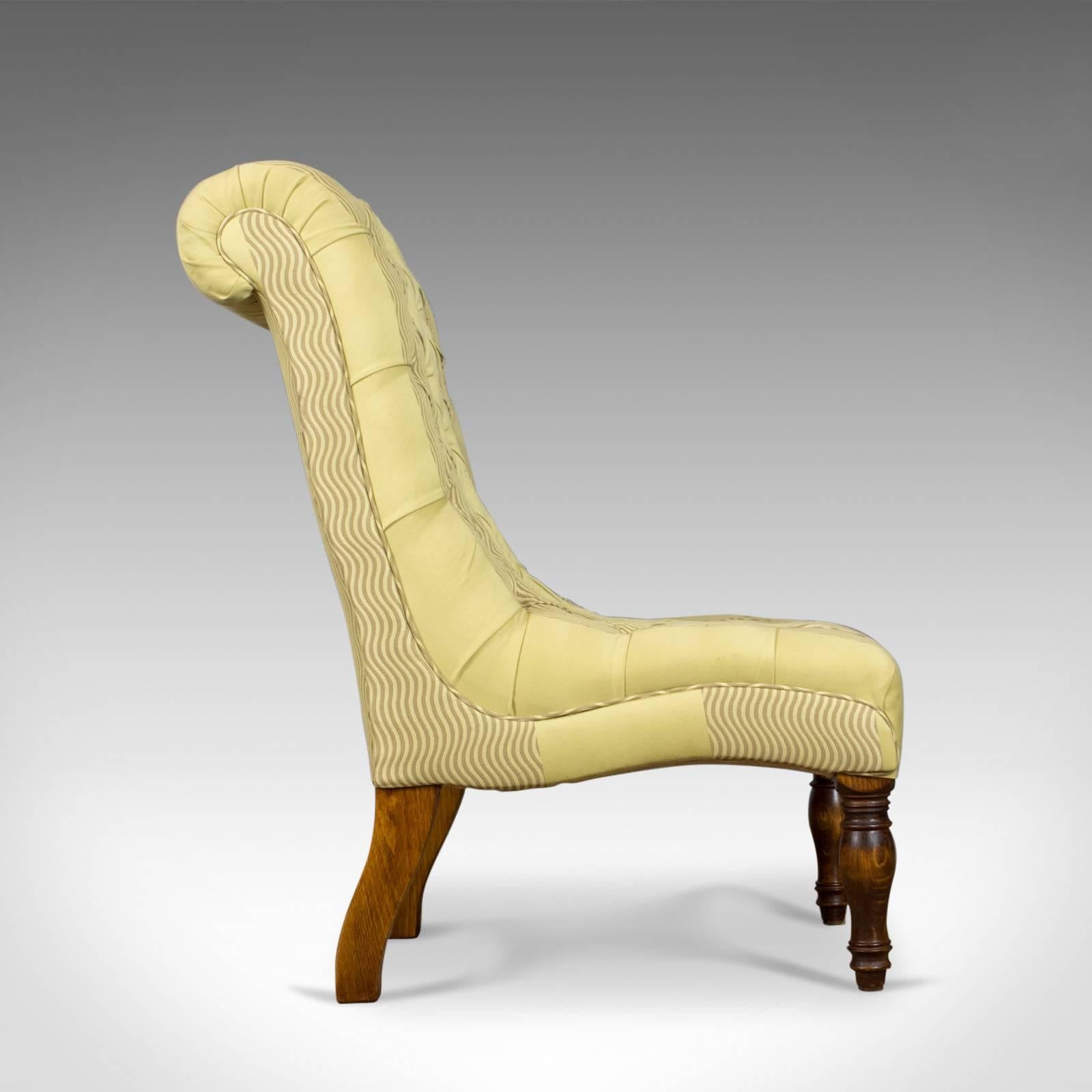 Antique Salon Chair, English, Button-Back, Bedroom, Victorian, circa 1870 In Good Condition In Hele, Devon, GB