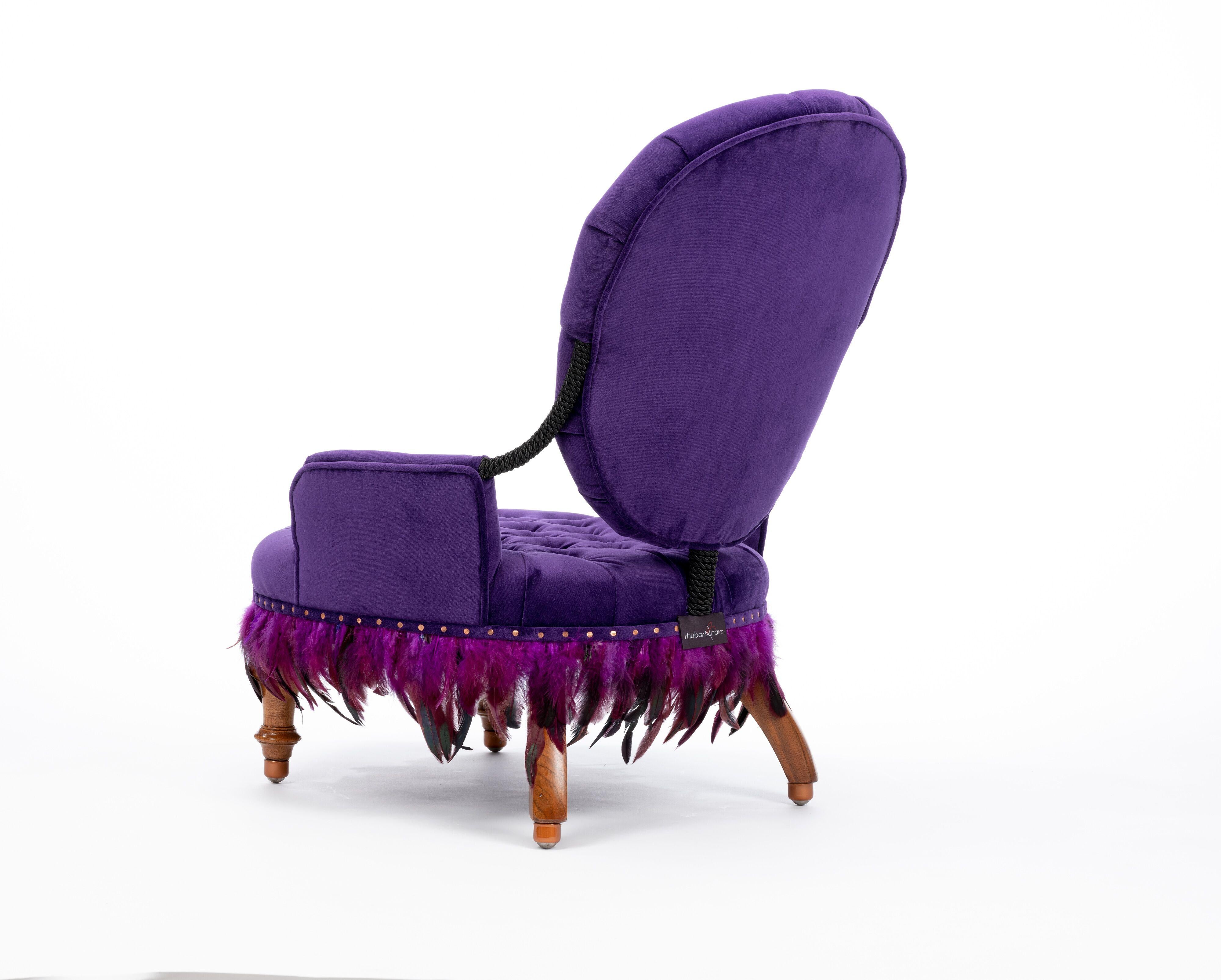 Late 19th Century Antique Salon Chair Purple Reign Burlesque Chair, France, circa 1875