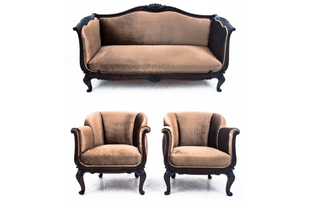 Antique salon set from the end of the 19th century, Northern Europe. For Sale