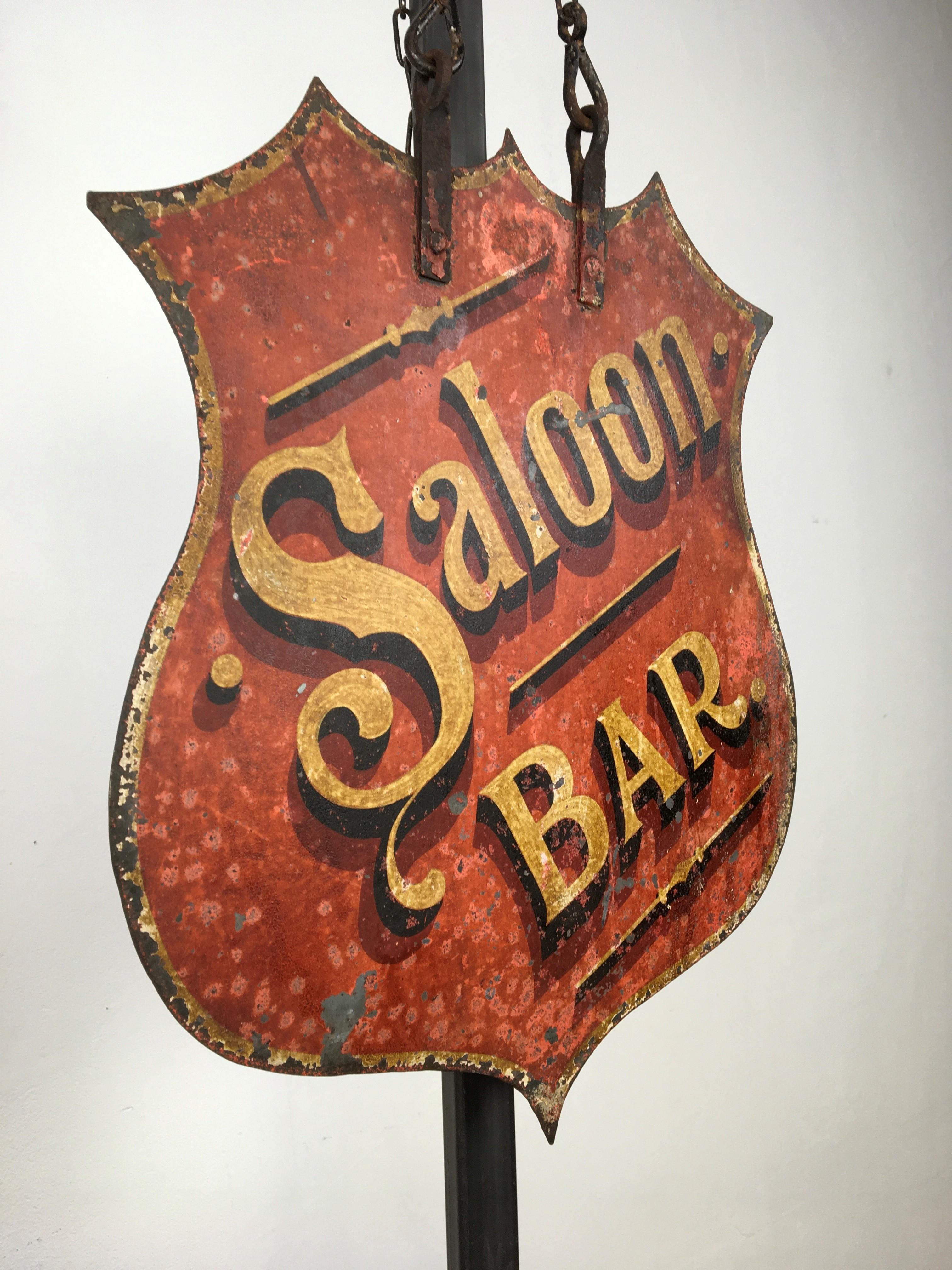 Industrial Antique Saloon Bar Pub Sign