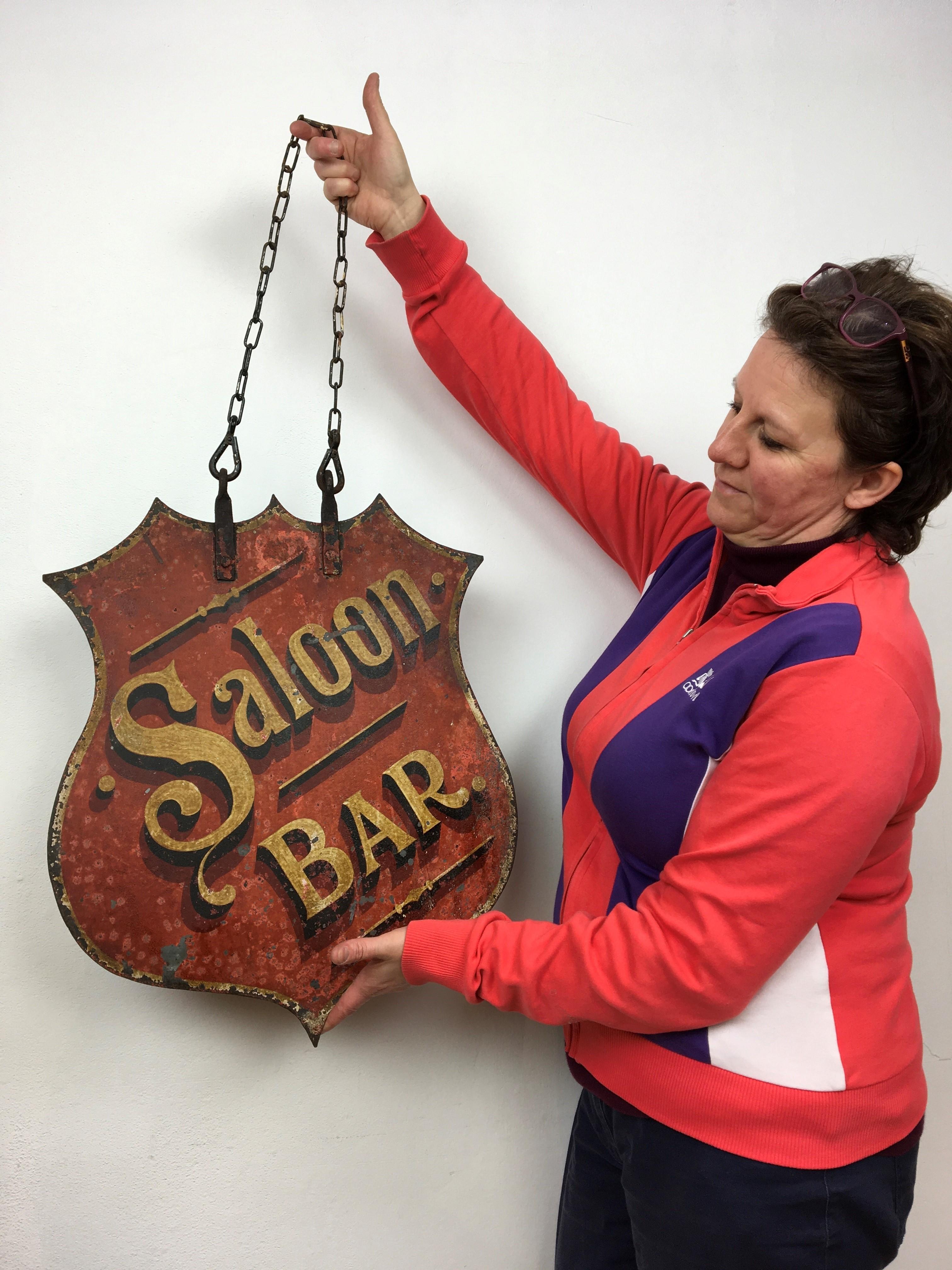 Antique Saloon Bar Pub Sign In Good Condition In Antwerp, BE