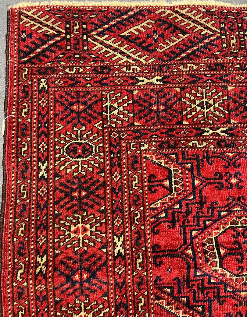 Woven Antique Salor Bokhara Turkoman Rug For Sale