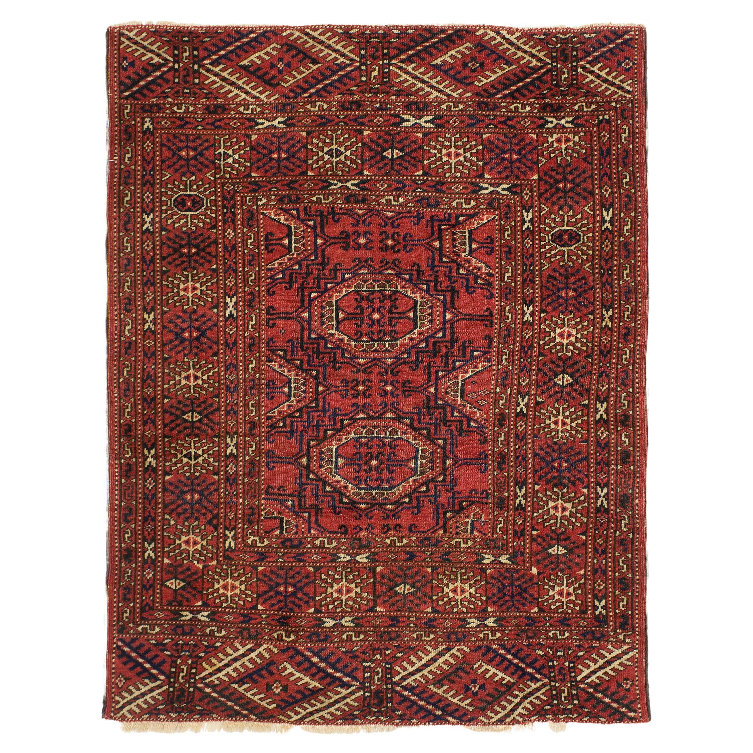 Antique Salor Bokhara Turkoman Rug For Sale