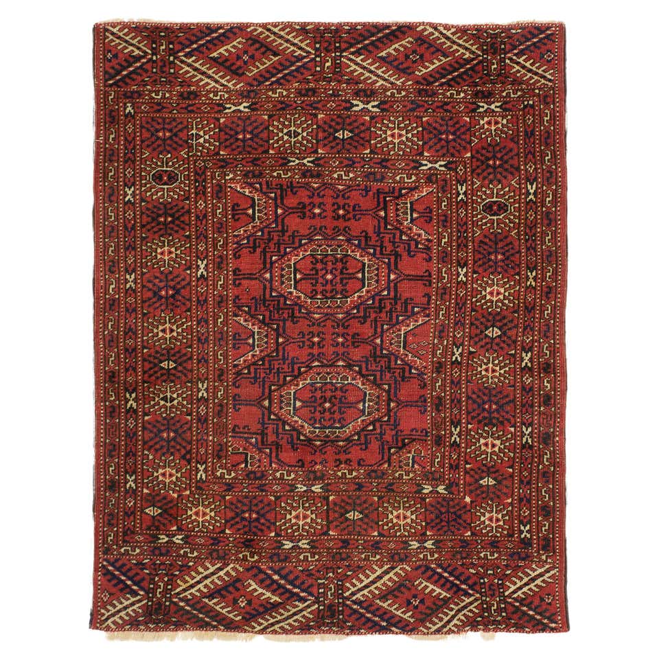 Turkoman Rug Antique Turkoman Star rug/ bag For Sale at 1stDibs
