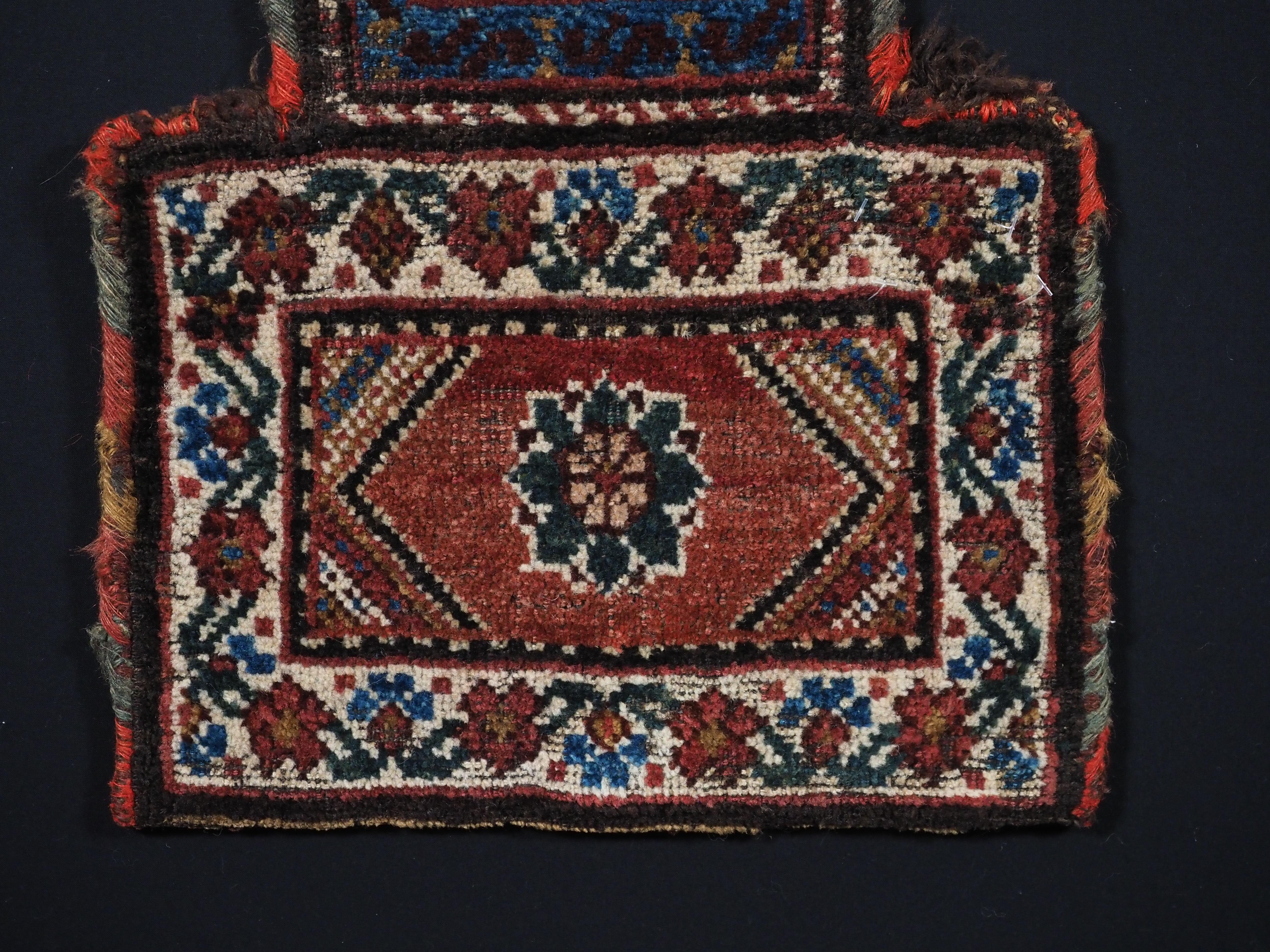 Persian Antique salt-bag by the nomads of the Varamin region, circa 1900 For Sale