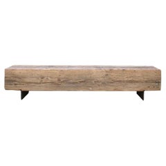 Antike Bank aus geborgenem Holz