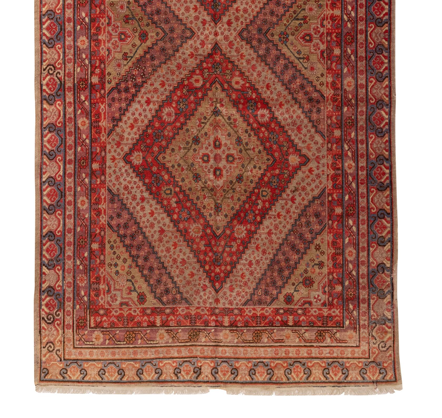 East Turkestani Antique Samarkan Rug, circa 1900s For Sale