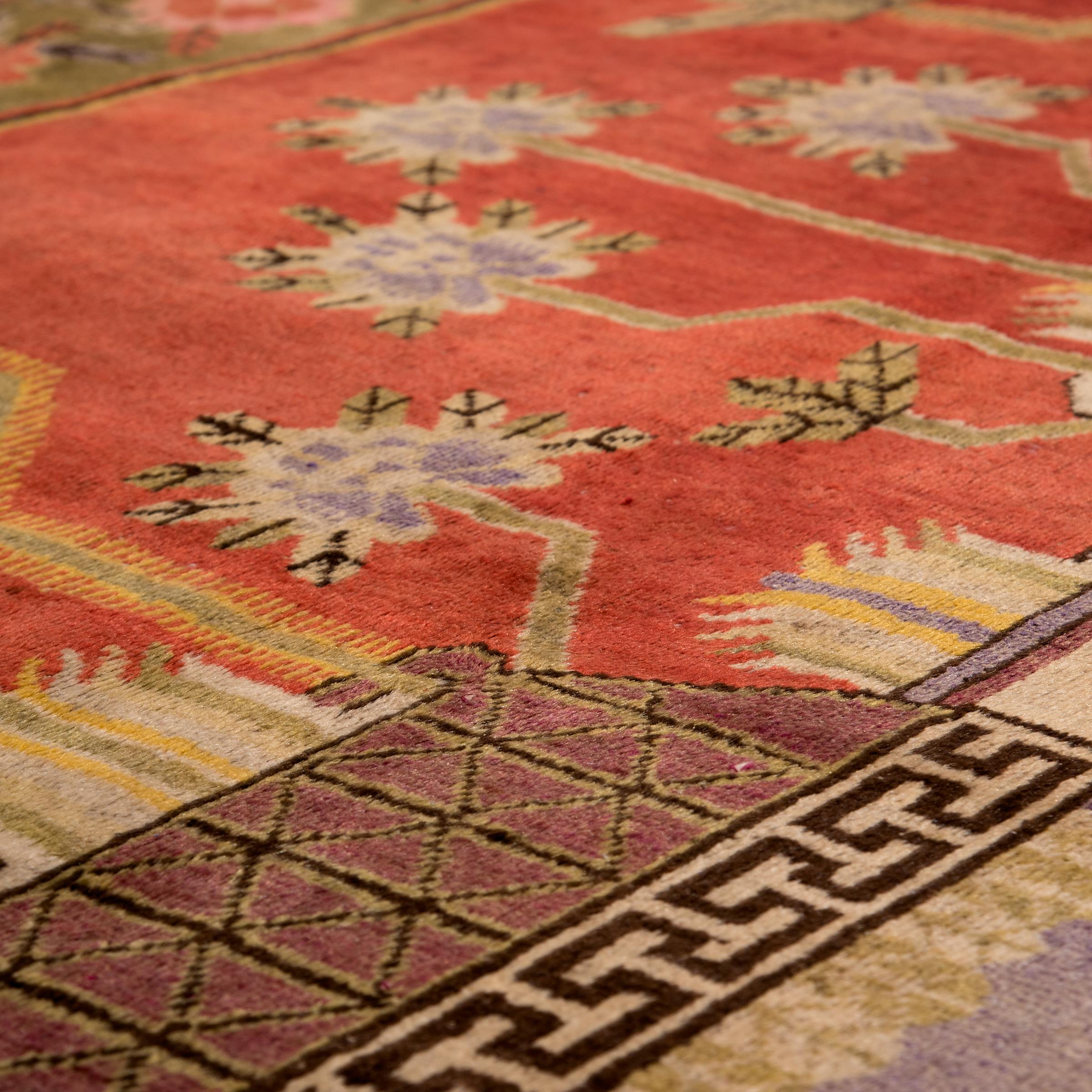 Turkestan Antique Samarkand Carpet, circa 1930