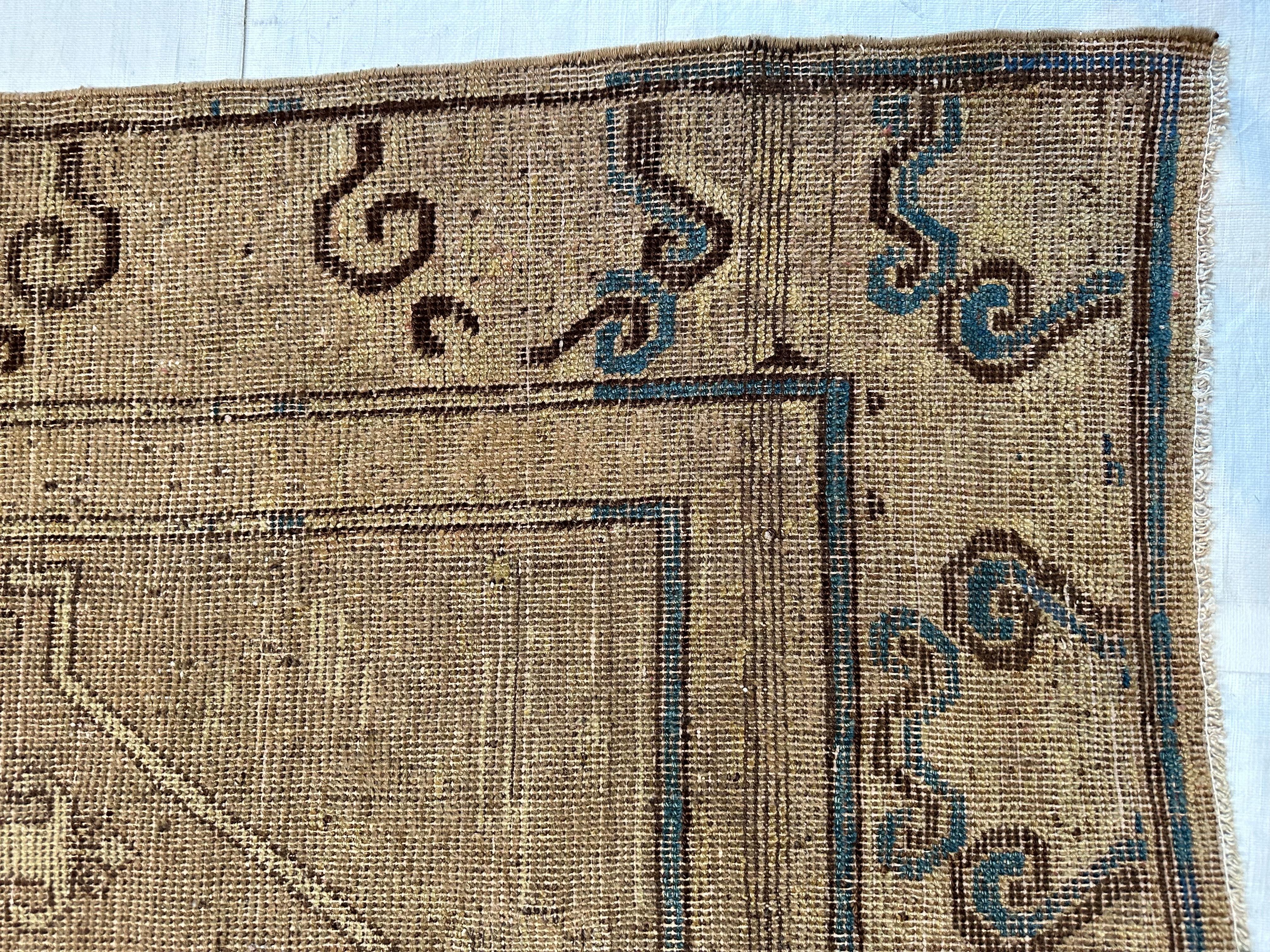 Alfombra antigua Samarcanda 1900 -11'5'' X 5'10'' Tribal en venta