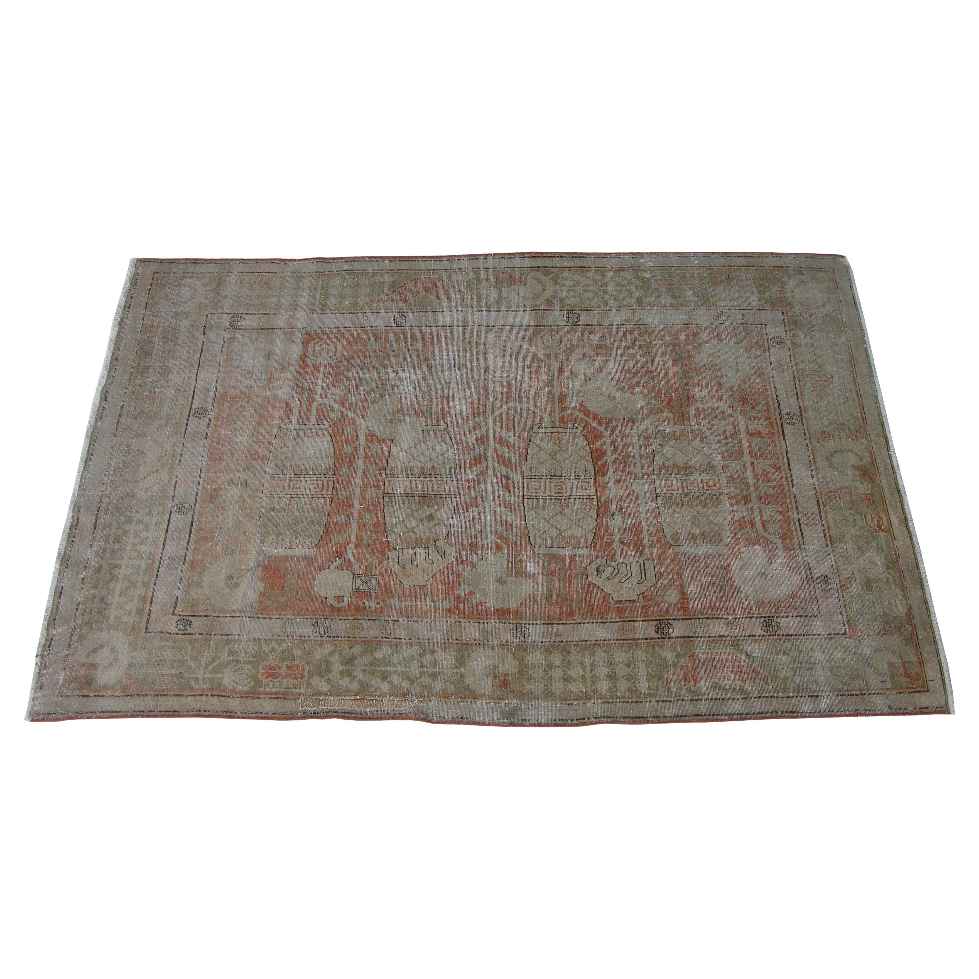 Antiker Samarkand-Teppich 1900 -8'6'' X 5'5'' im Angebot
