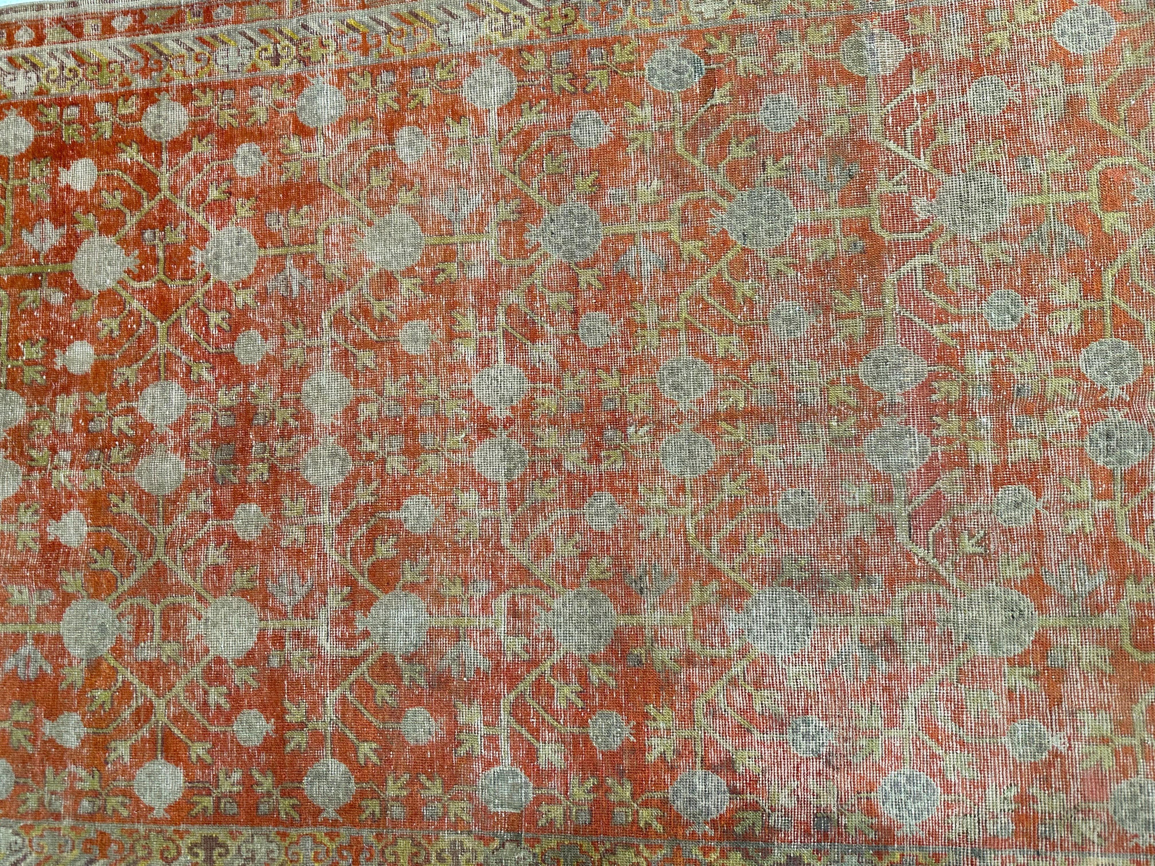 Antiker Samarkand-Teppich 1900 -8'7'' X 4'8'' (Stammeskunst) im Angebot
