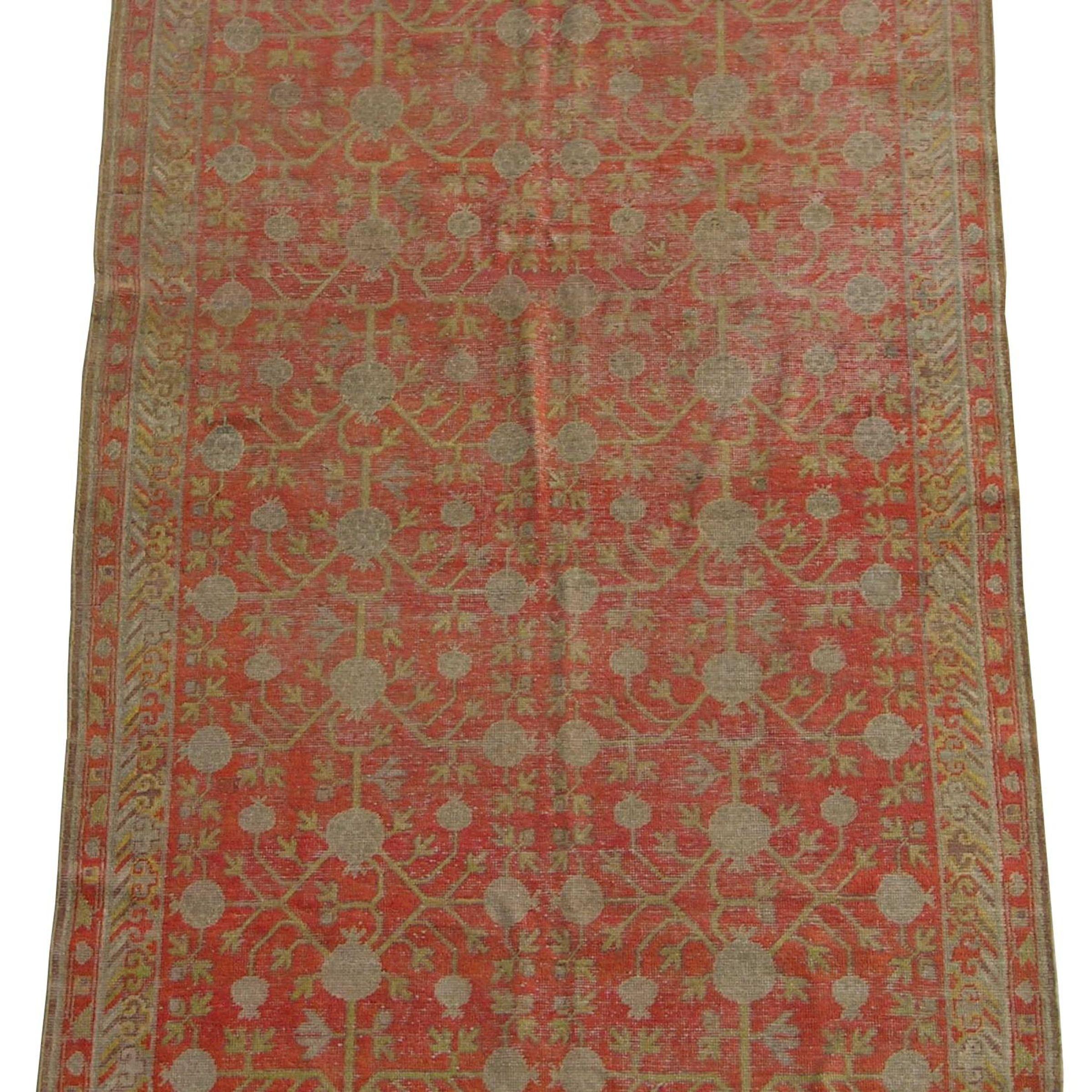 Asian Antique Samarkand Rug 1900 -8'7'' X 4'8'' For Sale